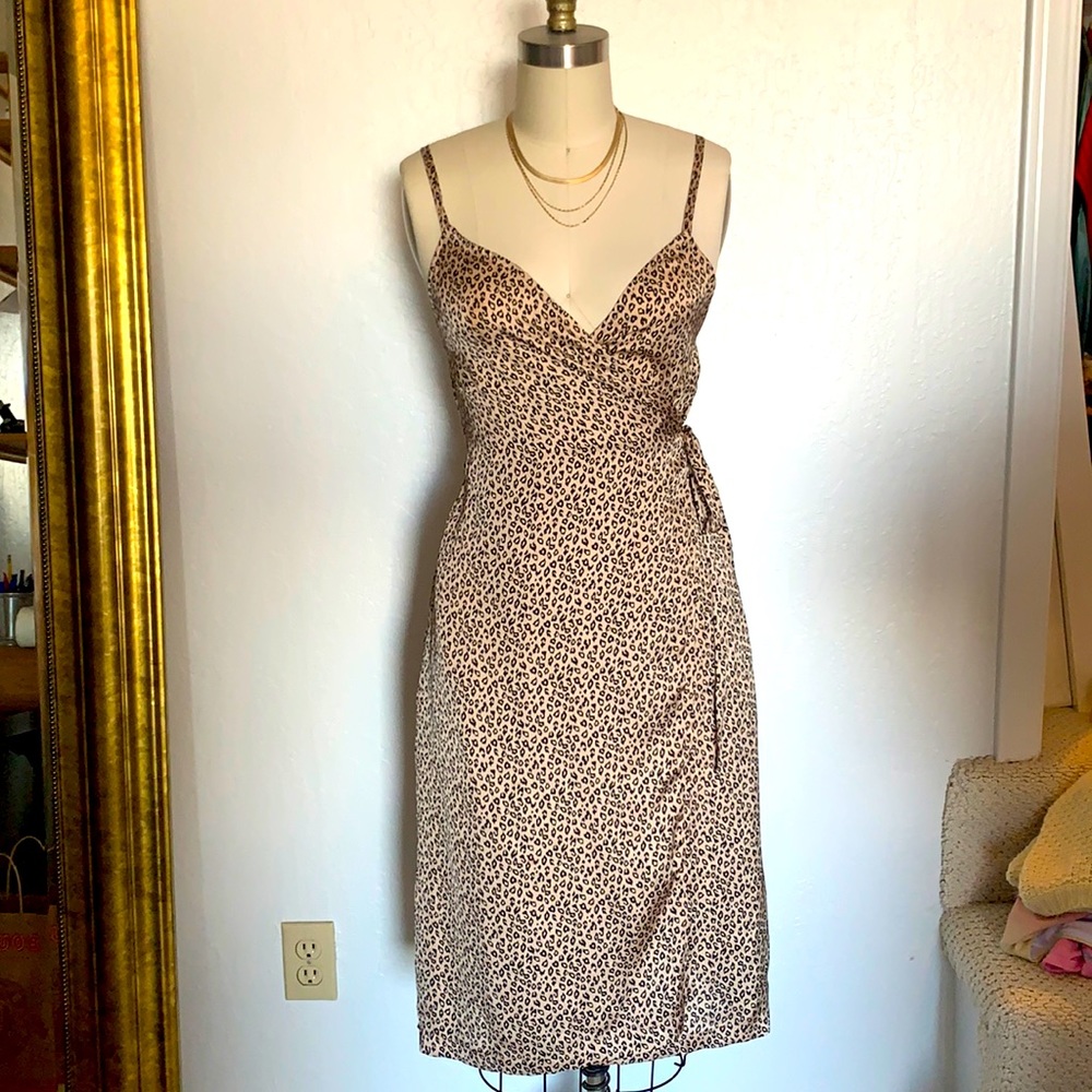 Cheetah/leopard  satin dress